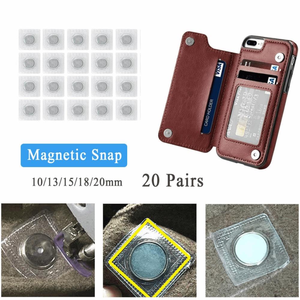 DIY 20 Pairs Handbag Purses Accessories Clothing Buttons Sewing Tools Needlework Magnetic Snap