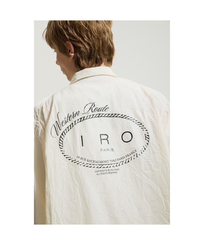Iro Plisse Crinkle Coach Jacket - Ivory