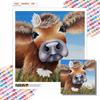 New Arrival 5D DIY Full Circle Diamond Painting "Ox" Embroidery Cross Stitch Home Decor Gift