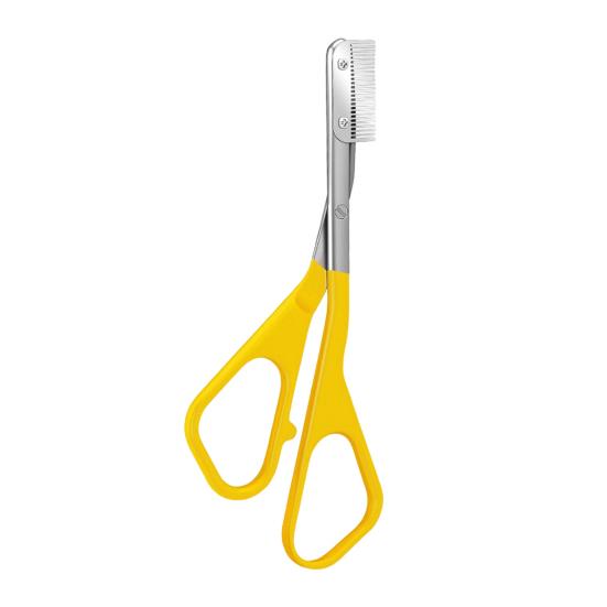 Eyebrow Trimming Scissors with Comb Stainless Steel Professional Non-Slip Precision Eyebrow Trimmer Men Women Brow Hair Removal Grooming Tool