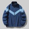 Men's Color Block Stand Collar Windbreaker – Breathable Outdoor Sports Jacket for Spring and Autumn