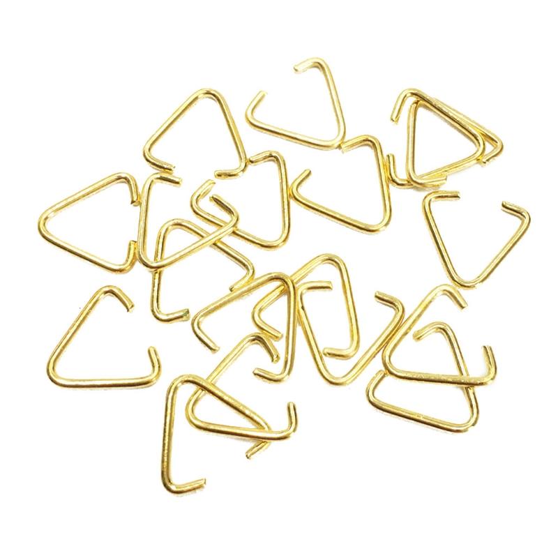 100 Pieces Alloy for Triangle Open Jump Ring Split Ring Connector Clasp Hook DIY Findings For Jewelry Making Accessories