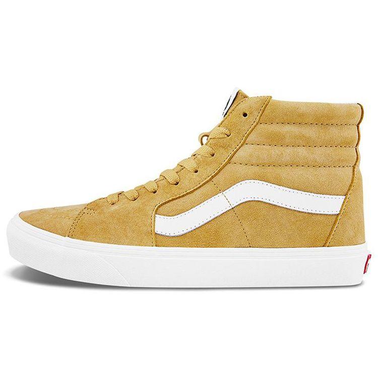 Vans Sk8 High Top Skate Shoes Unisex Sneakers Brown Yellow VN0A4BV618Z
