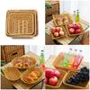 Woven Imitation Rattan Fruit Basket For Home Use Multipurpose Serving Dish For Parties Gatherings Daily Snacking