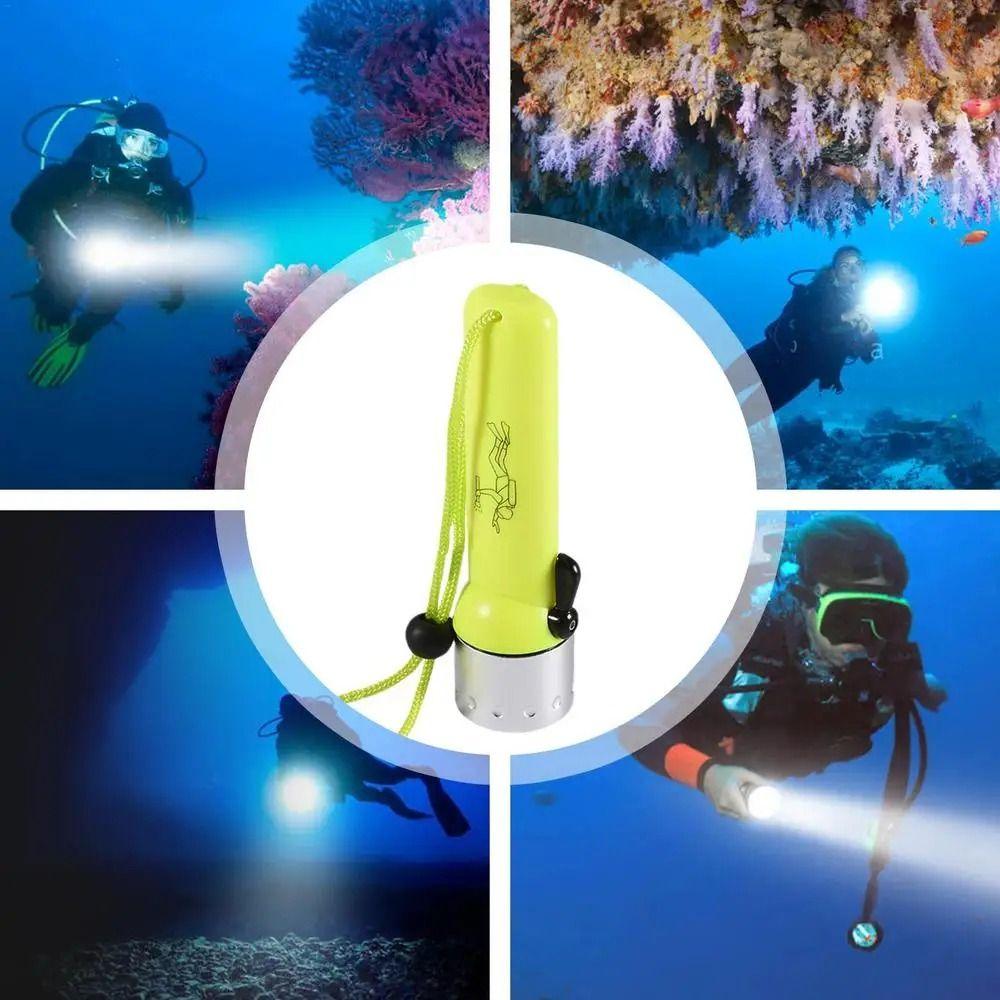 Hole Diving LED Magnetic Flashlight Waterproof Underwater Flashlight Diving Lamp  Home Outdoor