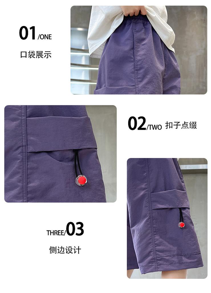 Handsome boys' summer shorts thin 2026 new mid size children's cropped shorts thin children's summer shorts trend