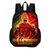 Lernen, Reisen Schulranzen Ronaldo mit Fronttasche Rucksack Fußballstar Schultasche Bestes Geschenk Fußball Sport Rucksack