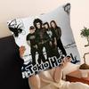 German Rock Band Retro T-Tokio Band H-Hotel Cushion Cover Inches Farmhouse Decor Home Throw Pillow Covers for Couch Decorations