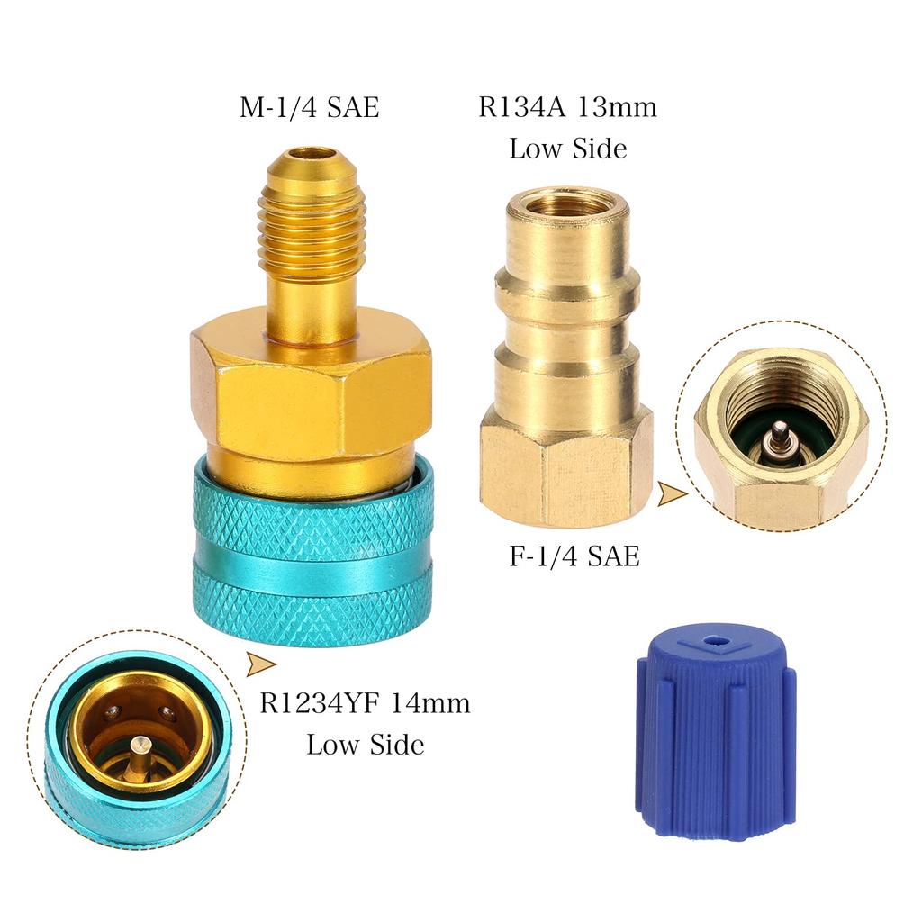 Niederdruck Schnellkuppler R1234YF auf R134A Schnelladapter R134a
