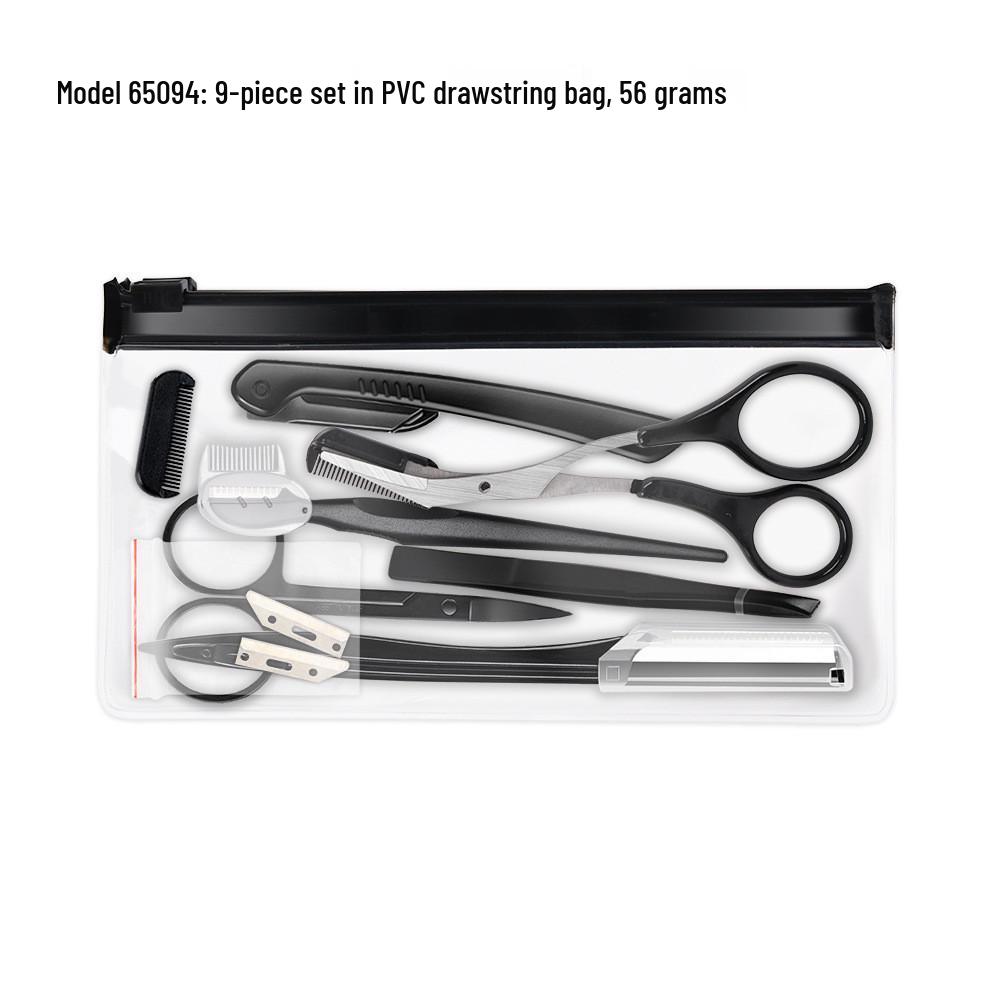 Detachable Eyebrow Razor & Scissors Beauty Set with Eyelash Brush and Comb