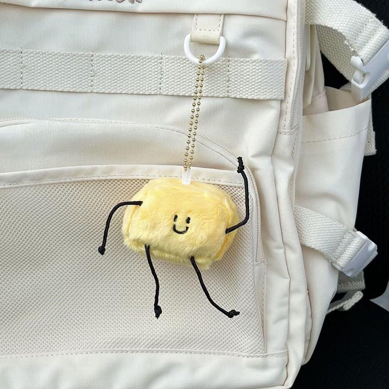 Cute Little Butter Doll Plush Toy Keychain Fashion Creative Backpack Pendant Soft Stuffed Butter Doll Kawaii Birthday Gifts