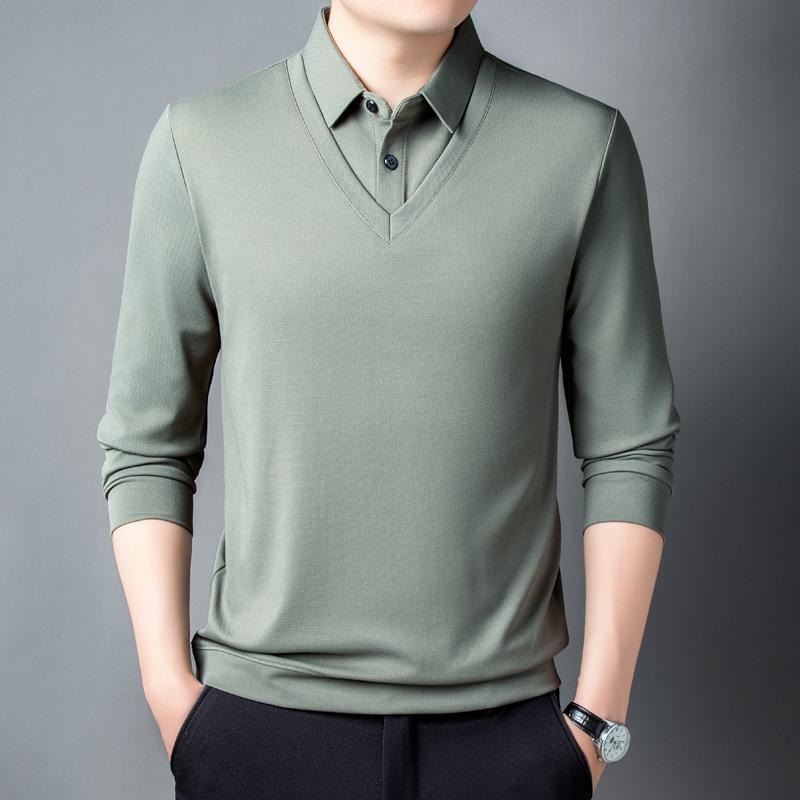 

Мужские футболки с длинным рукавом весна-осень рубашки топы блузки свитера для мужчин уличная одежда комбинезоны одежда из натуральной кожи рабочая одежда 3XL