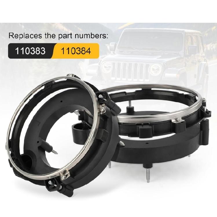 1 Pair Headlight Bulb Brackets Buckets Replacement Accessories 110383 Front Head Light Bulb Bracket Bucket Black