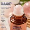 Organic Castor Oil With Rose Quartz Roller Deep Botanical Nourishing Soothing Moisturizing Cooling Massage For Face Body CareOil