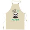 Kitchen Apron - Panda - Printed In Brittany (France) - Thick Resistant Cotton - Adjustable Ties