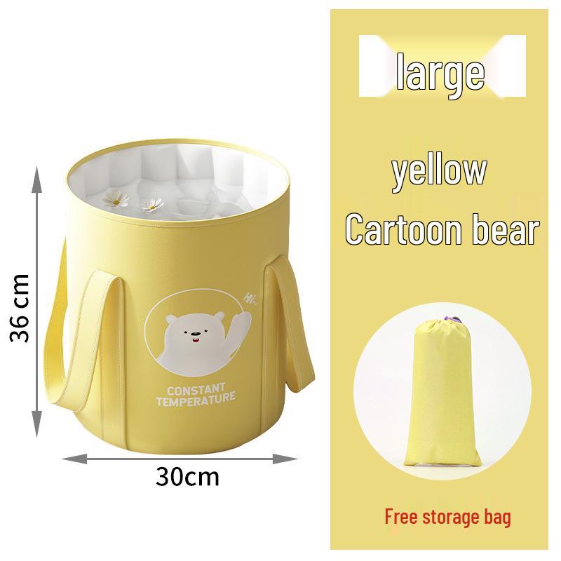 Portable Insulated Foldable Foot Bath Bucket - Travel-Friendly and Deep for Household Use