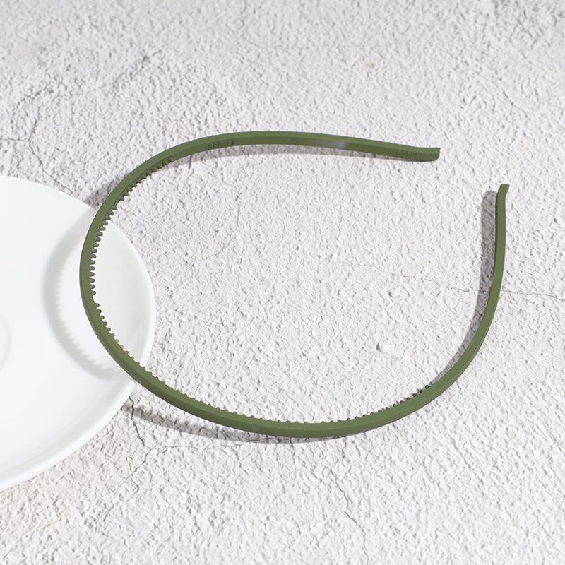 5mm Frosted Plastic Headband for Girls: Creative, Solid Color, Thin Edge with Teeth, Non-Slip, Versatile Hair Accessory