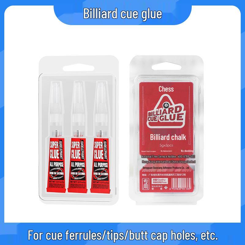 401 Super Glue for Chess & Billiard Cue Tips, Rubber, Metal, Plastic, Strong Adhesive Repair 
