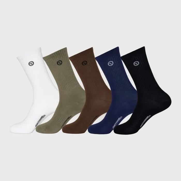 Outdoor Products Minimal Logo Crew 5 Pairs (4 Colors)