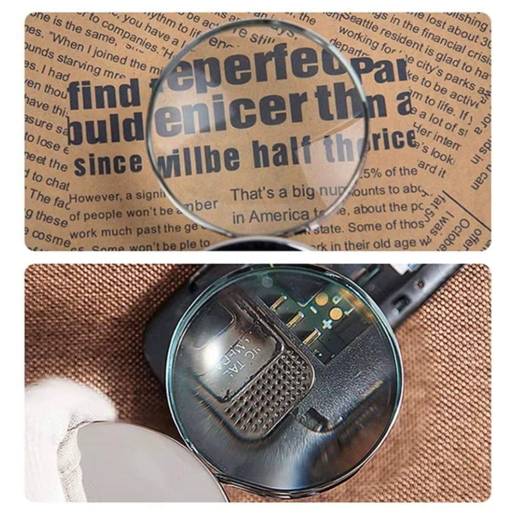Portable 20X Handheld Magnifier Folding Design Pocket Handheld Magnifier  Students