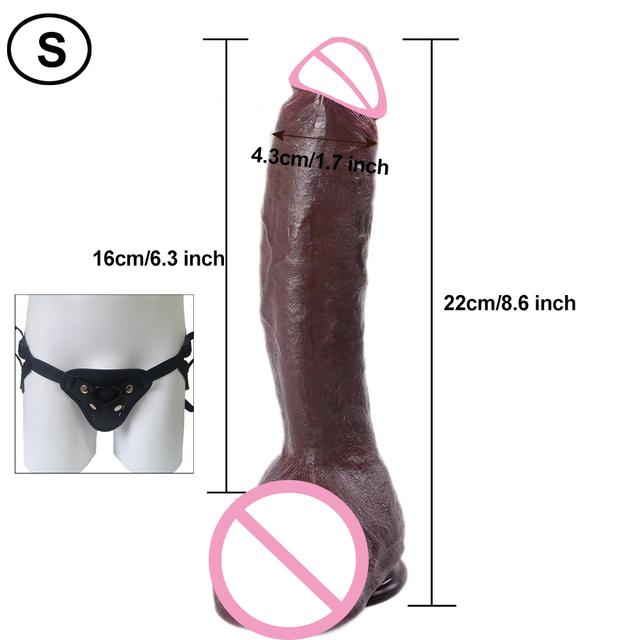Man Penis Realistic Soft Strapon Dildo Double Silicone Dick Vaginal Masturbators Flesh Cock Gay Anal Plug Sex Toy for Women