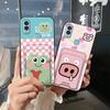 Waterproof Silicone Phone Case For Kyocera Android One S10/S9/KC-S304 Anti-knock Graffiti Cartoon Card Slot Cute Durable