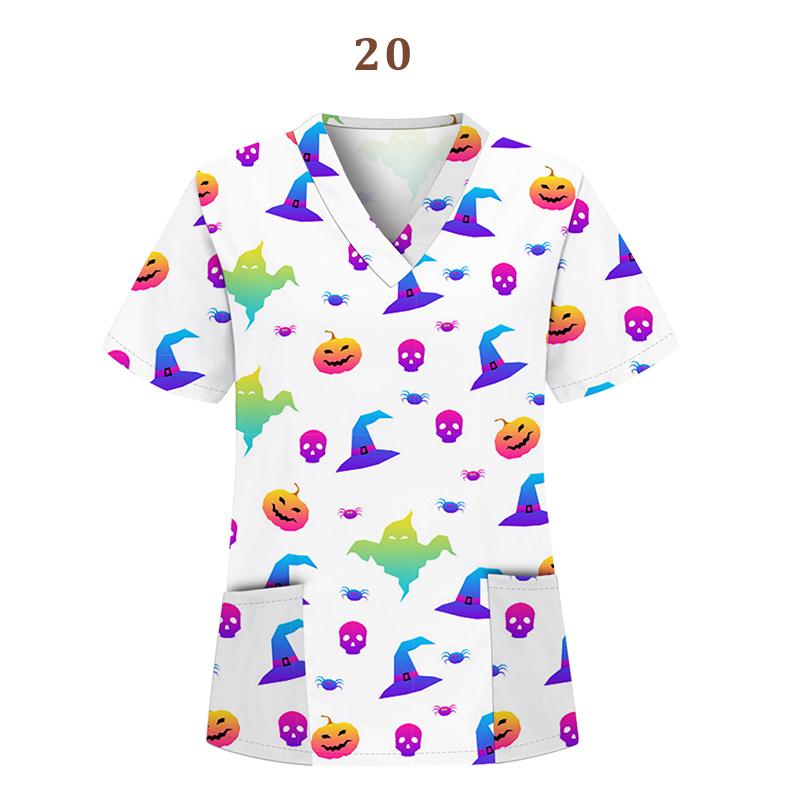 

Футболка унисекс больших размеров с короткими рукавами и v-образным вырезом, униформа для медсестер на Хэллоуин, топы, операционная, отель M