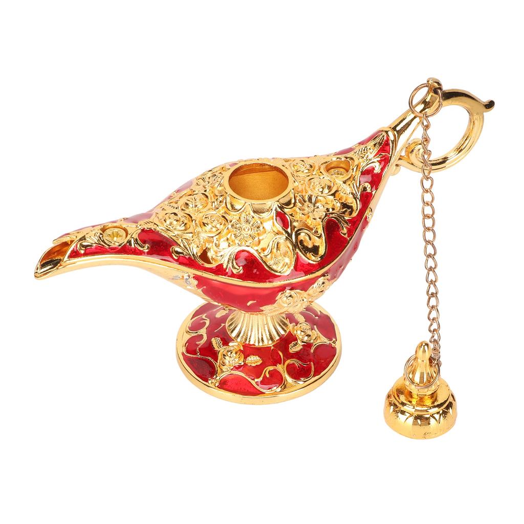 Magic Genie Lamp Exquisite Colorfast Eye Catching Alloy Embossed Pattern Genie Lamp for Bedroom Office