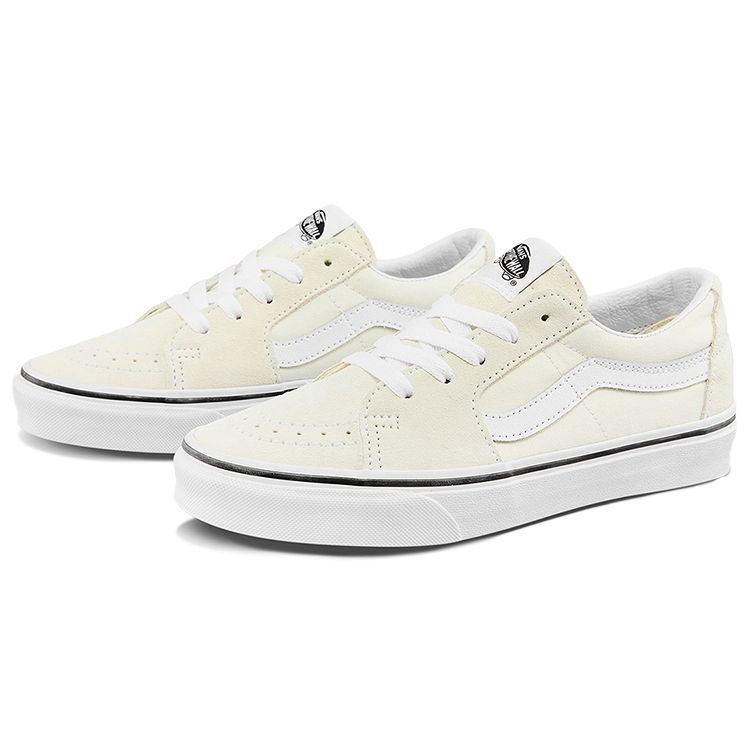 Vans Sk8 Denim Leather Casual Low Top Skate Shoes Unisex Sneakers White VN0A4UUKFRL