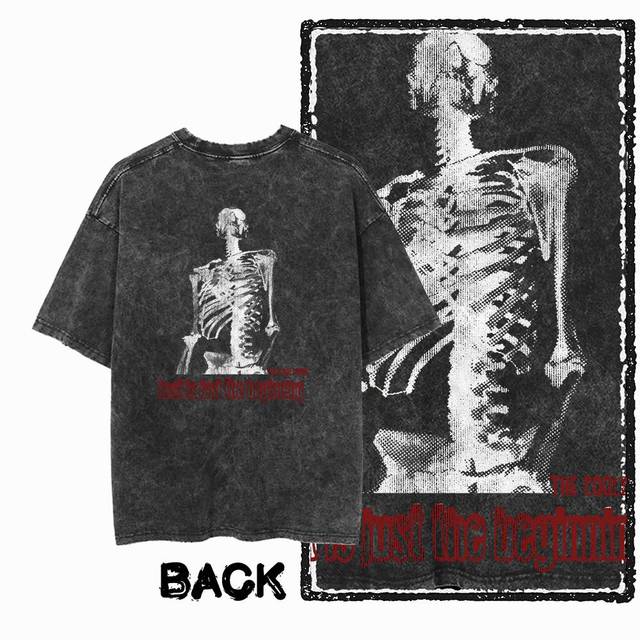 THE COOLMIND Men s Skull Print Cotton T-Shirt 4XL