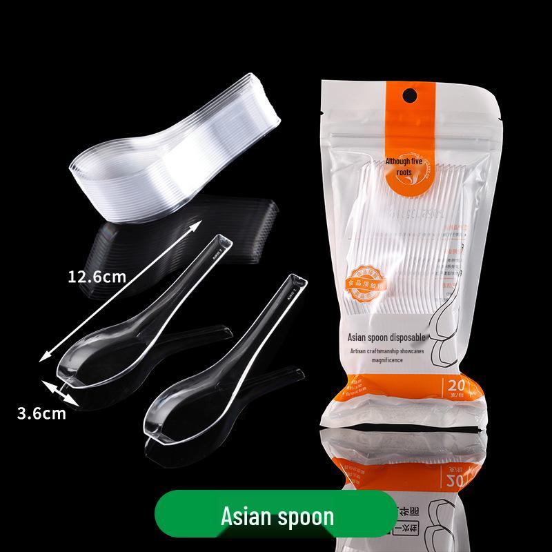 300ml Disposable Crystal Clear Plastic Bowl, Chopsticks, Cups, Plates & Cutlery Set for Hot Pot, Soup, Rice.