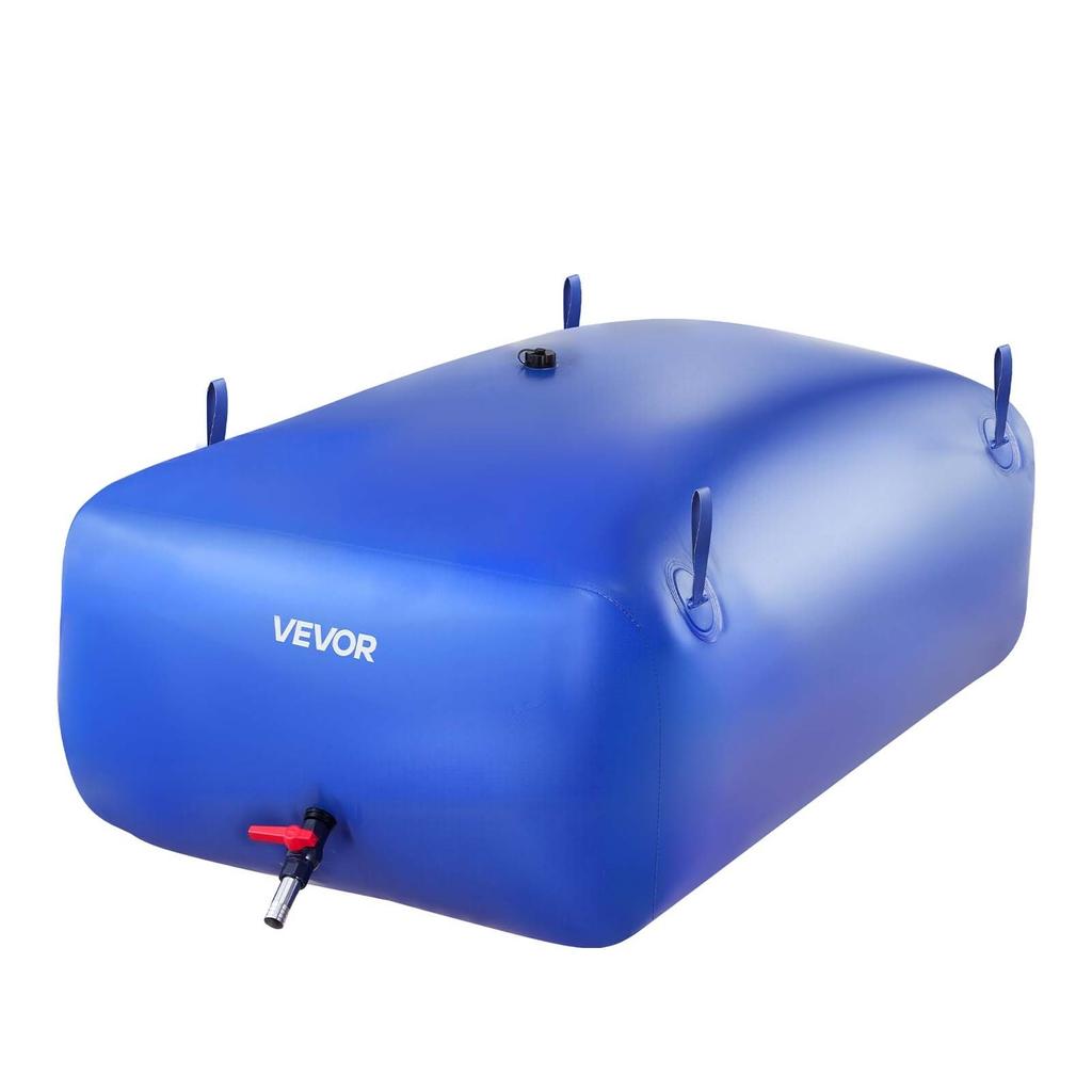 Water Storage Bladder, 540L Portable & Collapsible Water Storage Bag, Wear-Resistant 1000D PVC Soft Waters Bag, Leakproof Camping Tank Containers for