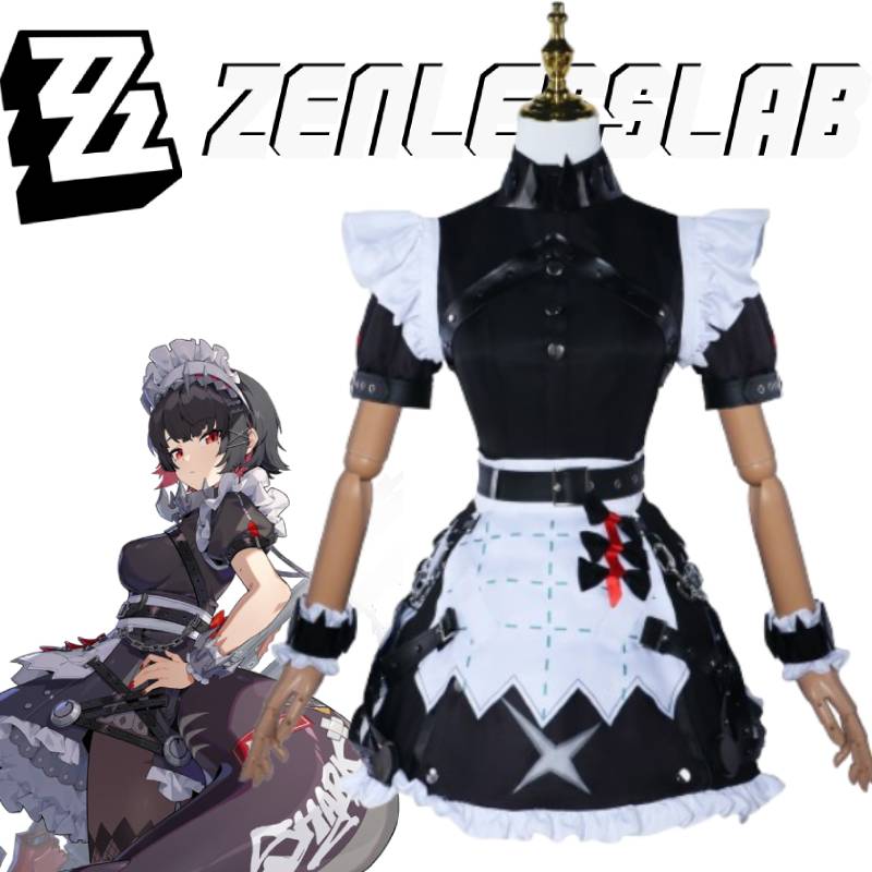 Zenless Zero Zone Ellen Joe Cosplay Game Cartoon Shark Maid Costume Dress Party