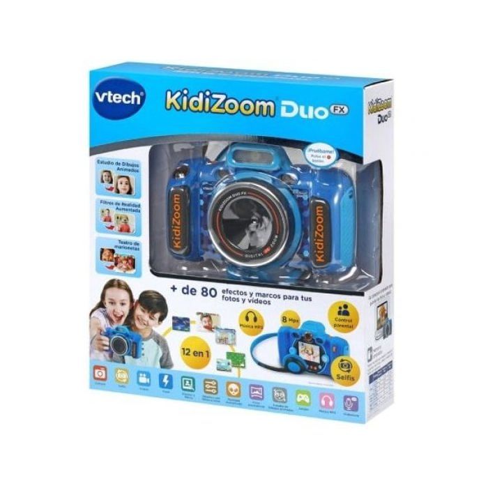 Cámara Digital Infantil VTech Kidizoom Duo FX Azul 8MP Zoom Óptico 4x 2 Objetivos