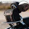 Universal Motorcycle Saddle Bag Waterproof Wax Canvas  Motorrad Tool Bag For Harley Yamah Honda BMW Small Crossbody Bag