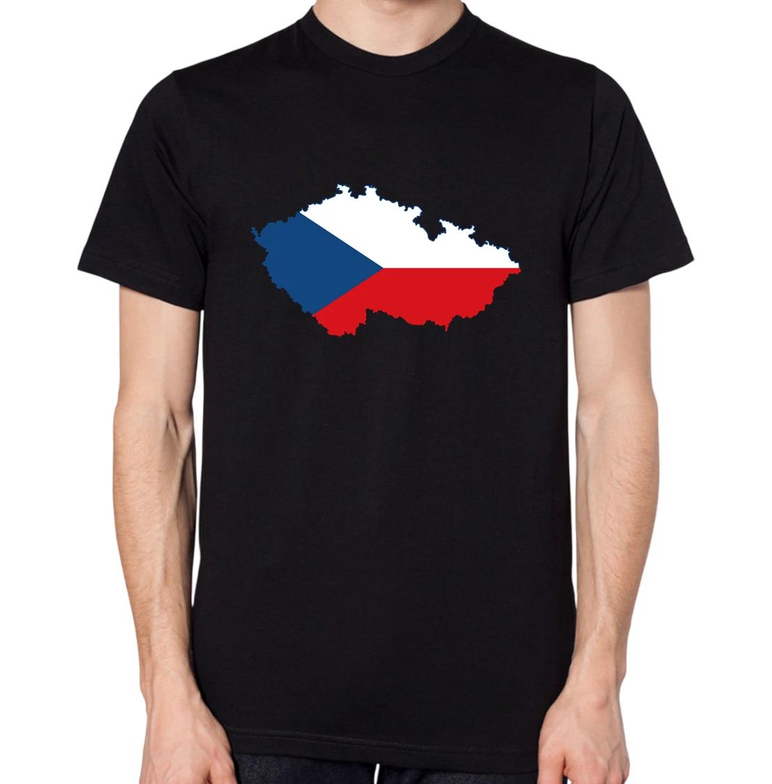 Czech Republic Flag Map T-Shirt S