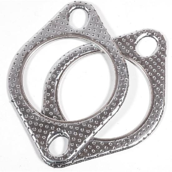 BEONEO-120-07610-0002 (3 Inch)-2 Bolt MLSG High Temp Exhaust Gasket 3" I.D. (Qty 2) - Heavy Duty be made of Metal And Fiber Laminate.