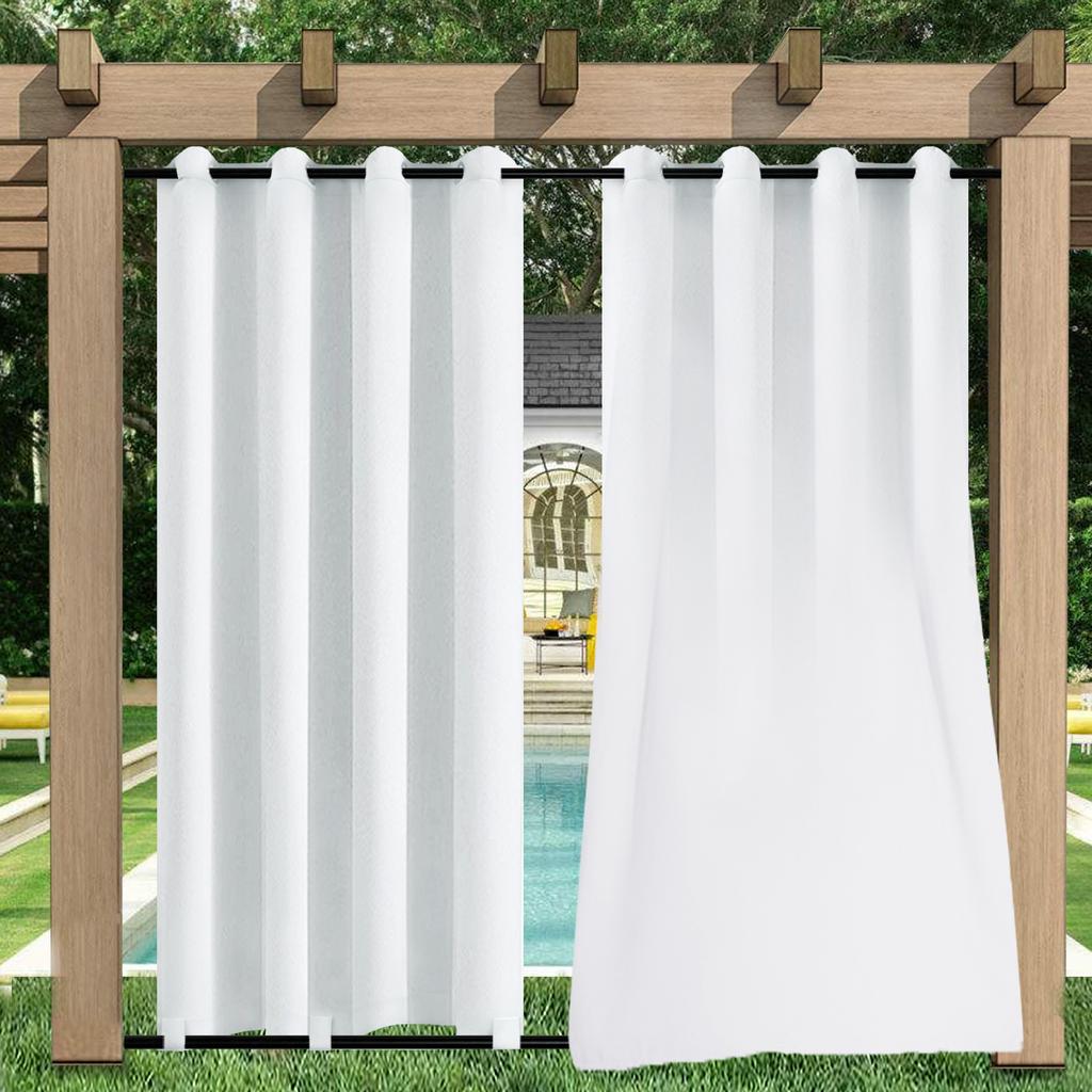 Patio Outdoor Waterproof Curtains Eyelets Insulated Insulated Window Drapes Rod Pocket Tap Top Gazebo Pergola Curtains Windproof