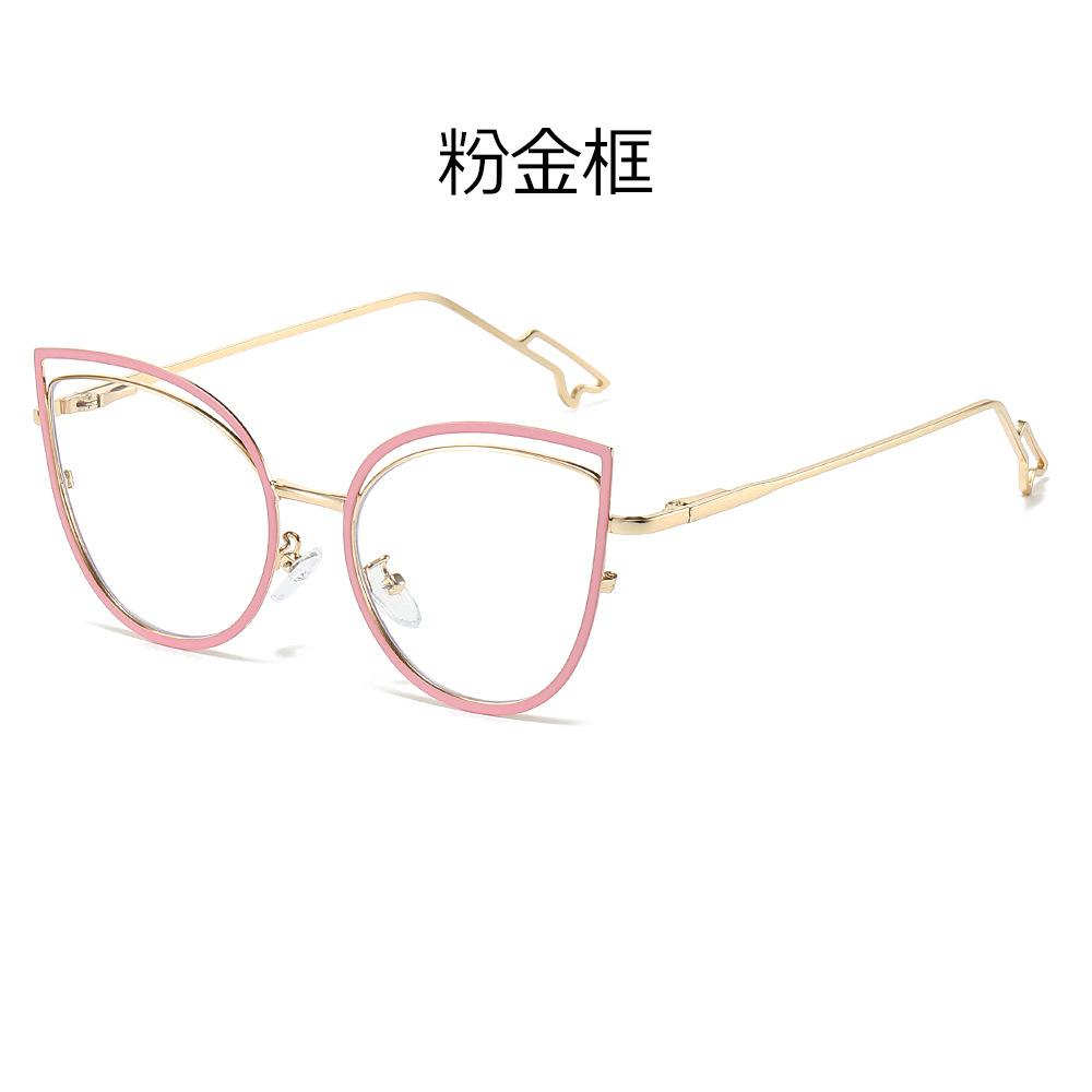 

Трендовые очки-хамелеоны, Очки с защитой от синего света, Женские модные очки с плоскими линзами, Оправы «кошачий глаз» Anti blue light lens