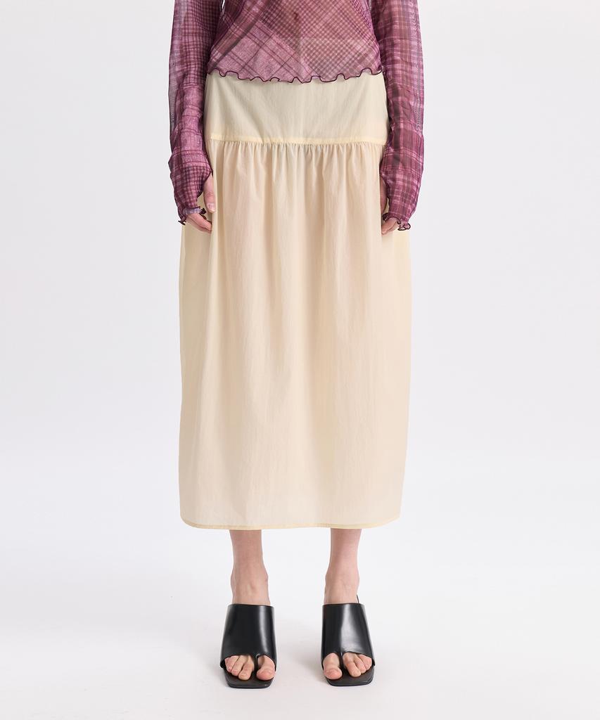 GYEONG Sheer Skirt_Butter