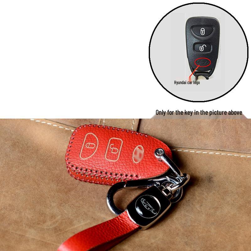 Hyundai Key Protection Leather Cover for Santa Fe, Genesis, Azera, Veloster, Launs Coupe