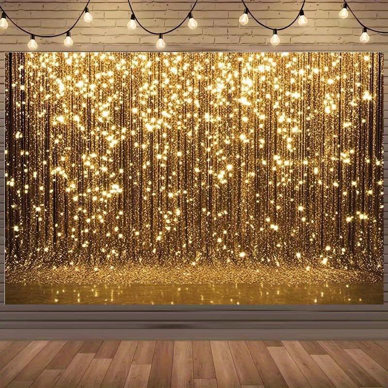 1 eleganter goldener funkelnder Hintergrund - geeignet für Geburtstage Feiertage Partys mehrere Größen zur Auswahl