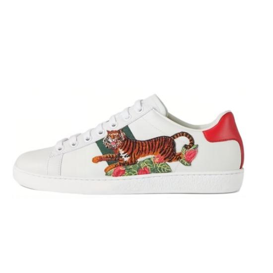 

GUCCI ACE Tiger Embroidered Leather Sneaker Women s White 687620 0FI60 9080 EU 35 білий