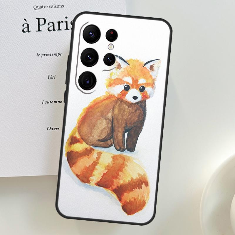 Red Panda Cute Animal Case For Samsung Galaxy S26 Ultra S25 S24 S22 S21 S23 Ultra Plus S10 S20 S25 FE Phone Cover