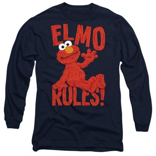Sesame Street Unisex Adult Rules Elmo Long-Sleeved T-Shirt