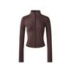 Women's Spring Yoga Jacket - Windproof Stand Collar, Slim Fit Zipper Cardigan for Running and Cycling.
