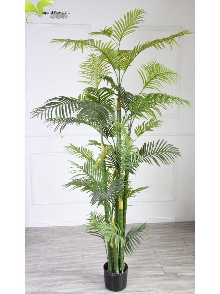 Artificial Fan Palm and Bamboo Floor-Standing Garden Decoration for Photography