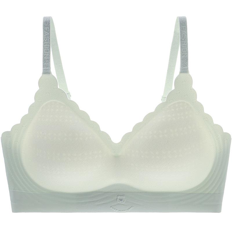 Naked feeling no steel ring fixed cup solid color people gather and close the sub-breasts breathable bra cover thin