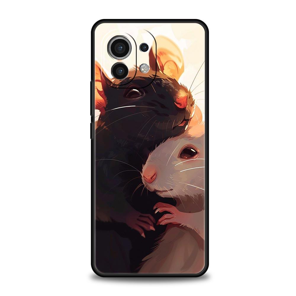 

Чехол для телефона для Xiaomi Mi 17 15 14 13 12 11 Ultra 15T 14T 13T 12T 11T Pro Lite 5G Мягкий ТПУ Чехлы Забавная Мышь Рок-н-Ролл Xiaomi 12