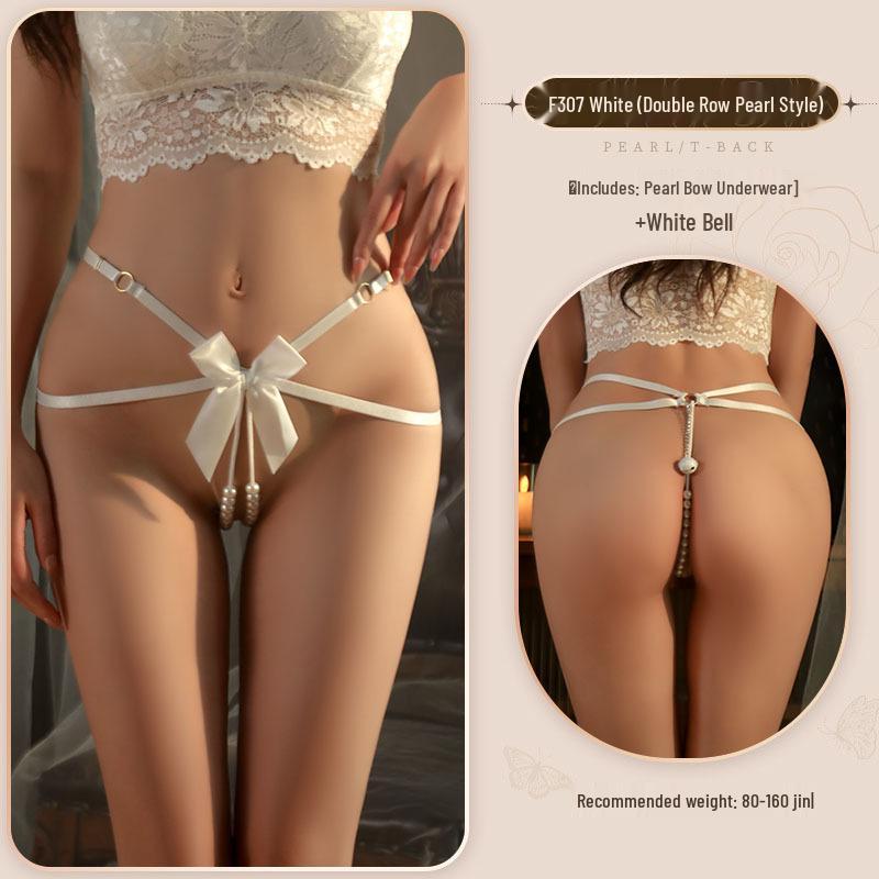 Plus Size 160 Jin Sexy Bow Cross Open Crotch Thong Lingerie 307